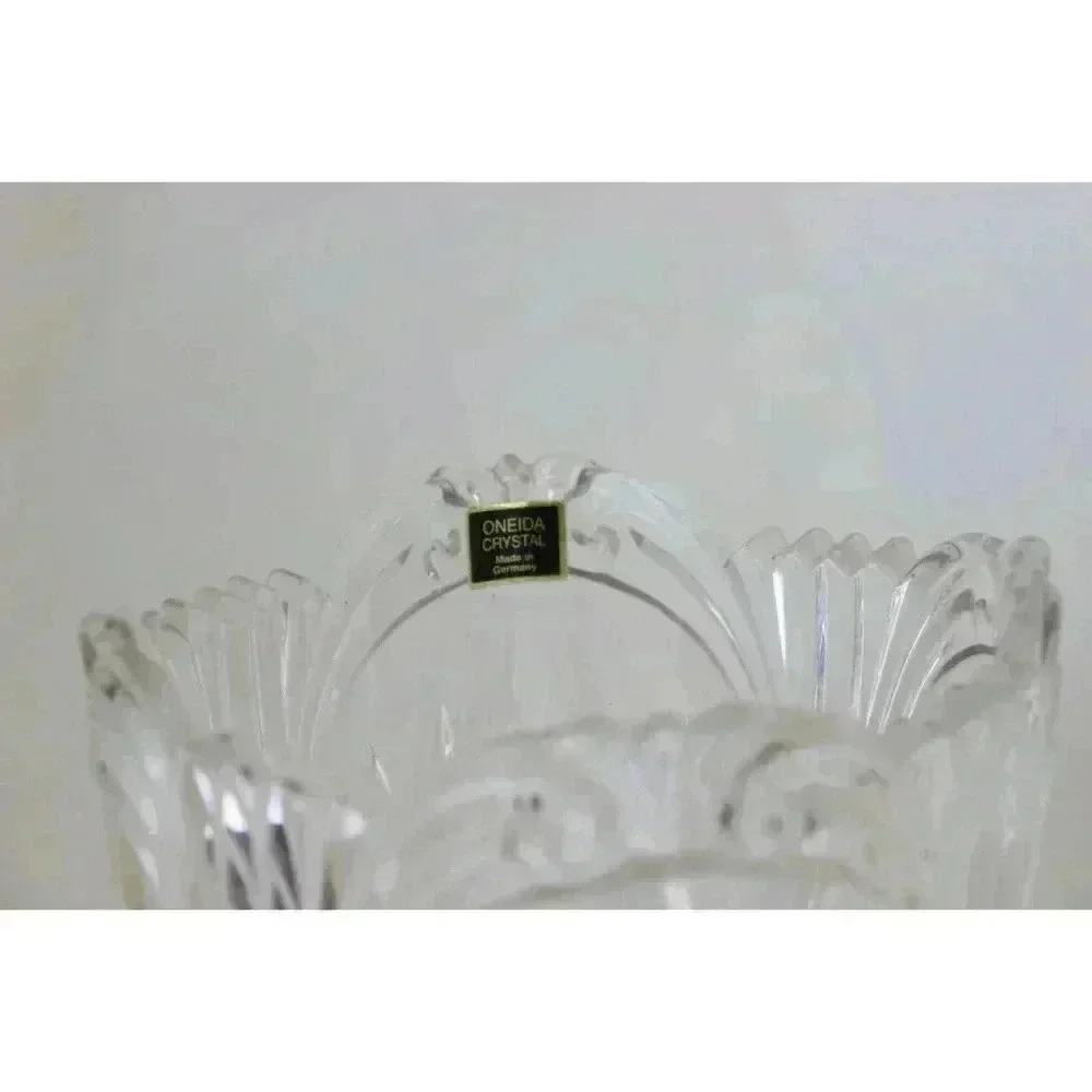 Floral vase, Oneida Germany, lead crystal, flower  wedding Anniversary Gift,‎